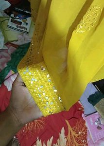 Yellow Embroidered Anarkali Kurti