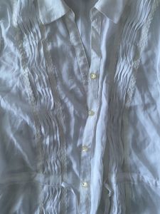 White Pintuck Blouse