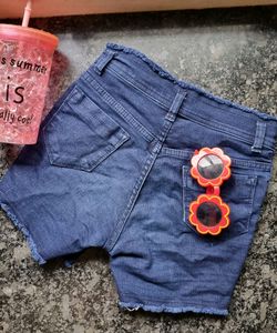 Blue Denim Shorts For Kids