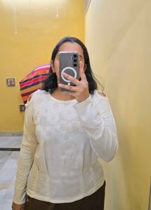 White Long Sleeve Top