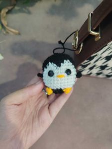 Crochet Penguin Bag Charm