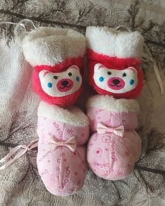 Baby Kids Woolen Warm Shoe Sock Pair Of 2