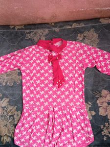 Girls' Pink Unicorn Dress