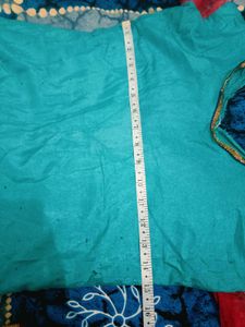 Stylish Teal &amp; Pink Kurti Top