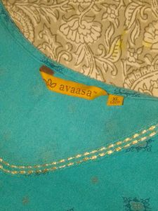 Teal Printed Tunic Top