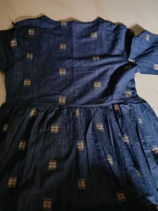 Blue Printed Short Kurti