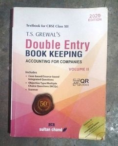 TS Grewal Double Entry Book Class 12 Accountancy
