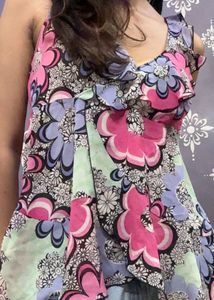 Floral Ruffle Tank Top