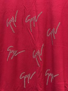 Red Embellished Women's T-Shirt