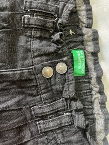 Benetton High-Waisted Paperbag Jeans