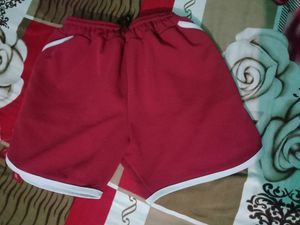 Maroon And Black Shorts For Girls