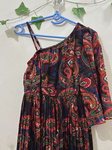 Paisley One Shoulder Dress