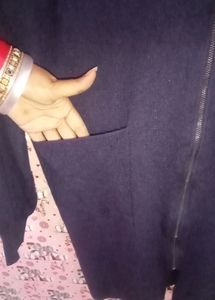 Black Long zipper cardigan
