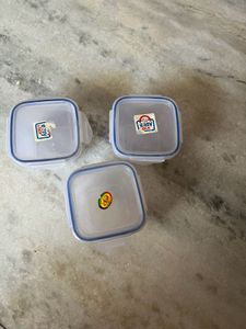 Set Of 3 150 Ml Lock Containers