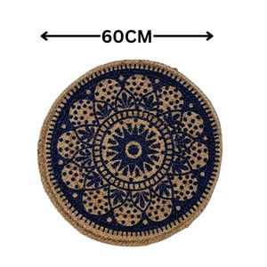 Handmade Round Jute Rope Doormat – 60 cm