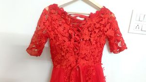 Beautiful Red Long Tail Gown