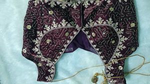 Wine  Jimmy Choo Embroidered Lehga
