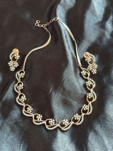 Rose Gold Plated Ad  Jewellery Set