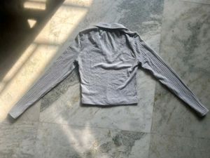 Ribbed Long Sleeve Crop Top