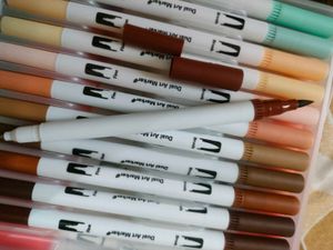 Dual Tip Brush Pens Set Of 100