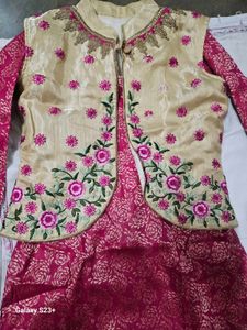 Pink Punjabi Salwar Suit With Jacket