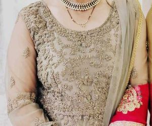 Elegant Grey &amp; Red Indian Outfit