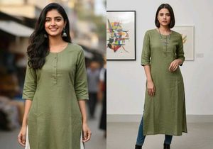 Olive Green Kurta