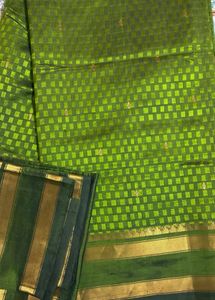 Like New Green Color Pure Silk Saree