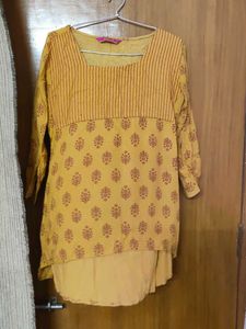 Mustard Colour Short Kurta
