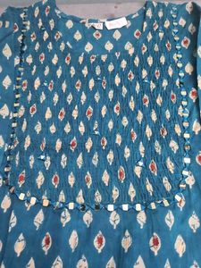 Printed Teal Kurta 2 Size Available Xl And Xxl