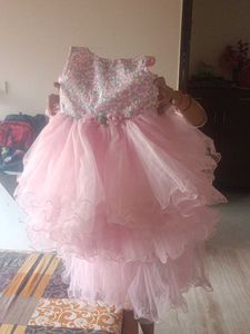 Pink Sequin Flower Girl Dress