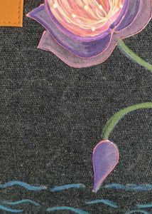 Hand Painted Floral Tote Bag