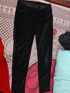 Stylish Black Velvet Pants