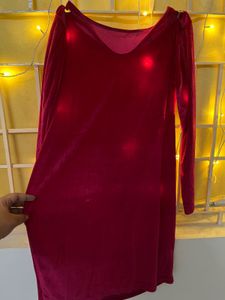 Red Velvet Mini Dress