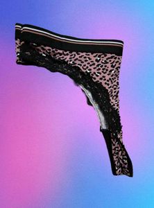 Leopard Print Lace Thong