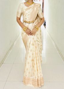 Cream Saree