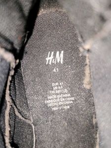 H&amp;M chelsea Boots Black Velvet Size 41