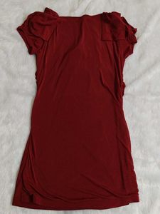 🆕 Maroon Embellished Mini Dress