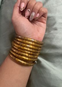 Golden Bangle Bracelet Set