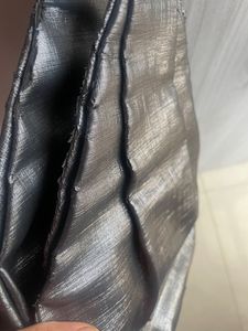 Ivanka Trump Metallic Grey Silver Chain Bag