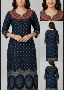Elegant Navy Blue Kurta