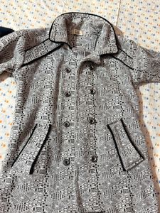 Patterned Grey Knit Jacket
