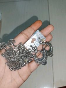 Silver Jhumka Earrings