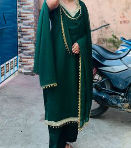 Green Straight Work Kurti