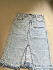 Denim A-Line Skirt