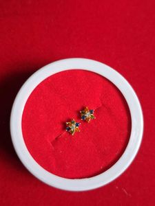 Floral Stud Earrings Gold