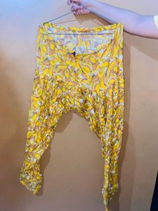 Suit Salwar Set Kurti Yellow Rayon