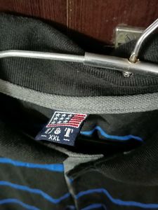 Smart striped Black n Blue Tshirt