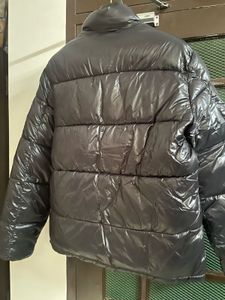 John Players Glossy Black Puffer Jacket