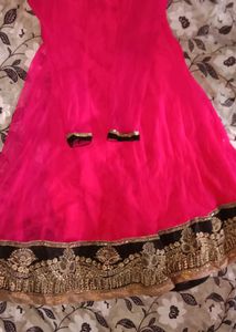 Umbrella Frock With Black Velvet Jacket